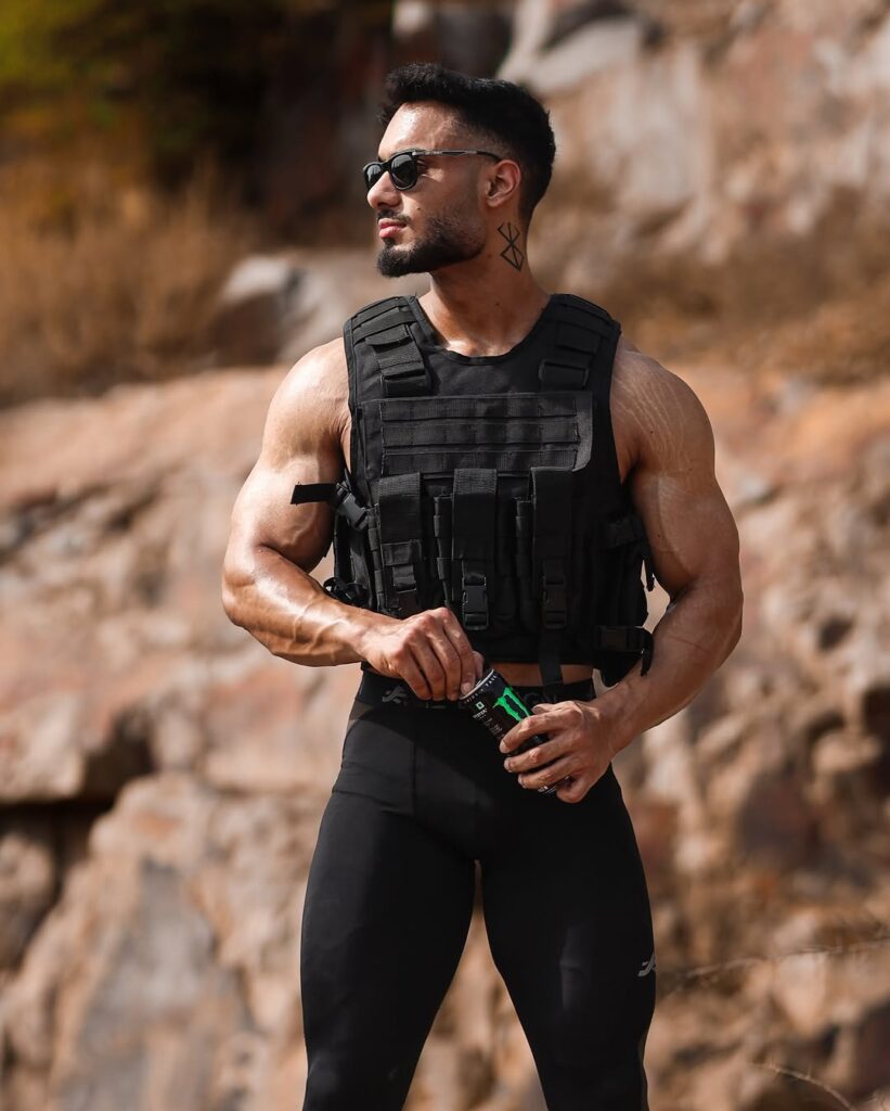 Mannu Chaudhary in a vest